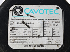 Federleitungstrommel CAVOTEC 19291410BA4512 LW -used-