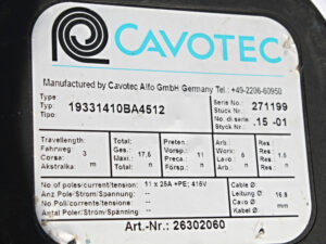 Federleitungstrommel CAVOTEC 19331410BA4512 -used-