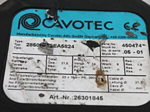 Federleitungstrommel CAVOTEC 28501810ES5824 – ohne Kabel -used-