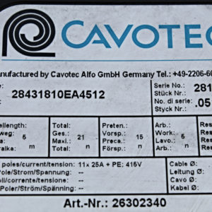 Federleitungstrommel CAVOTEC 28431810EA4512 -unused-