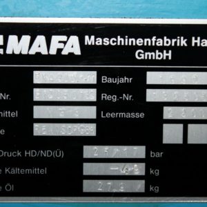 ILKA MAFA FKA300.1.11 + NH3 ( R717)