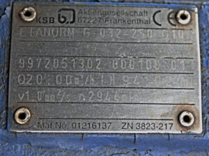 KSB ETANORM G 032-250 G10 + KSB 1LA9164-2KA60-ZX88