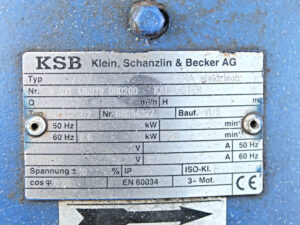 KSB ETABLOC GN 032-200/752G10 Kreiselpumpe / centrifugal pump