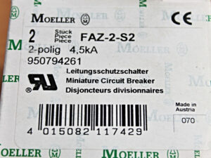 MOELLER FAZ-2-S2 – Leitungsschutzschalter -OVP/unused-