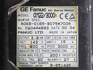 FANUC aM22/3000 A06B-0165-B075#7008 – 3000 rpm