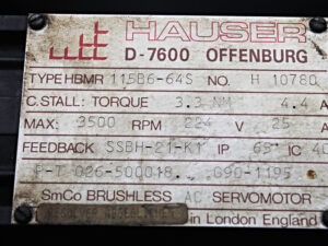 HAUSER HBMR115B6-64-S – 3.500 rpm