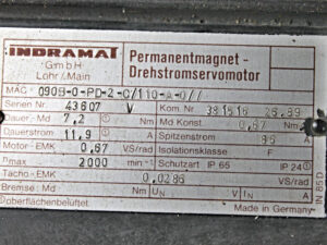 INDRAMAT MAC090B-0-PD-2-C/110-A-0// Servomotor -unused-