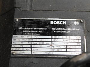 BOSCH  SD-B5 250.020 10.000 – 2.000 rpm