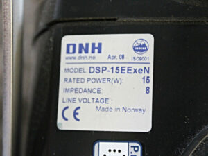 DNH 2 x DSP-15EExeNT – Druckkammerlautsprecher / explosive weatherproof protected loudspeaker