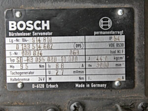 BOSCH SD-B3.095.030-10.000 Servomotor – 3000 rpm -unused-