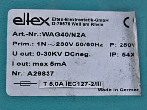 ELTEX WAG40/N2A – Hochspannungsgenerator
