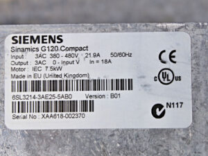 SIEMENS SINAMICS G120 Compact 6SL3214-3AE25-5AB0 – Compact converter