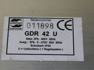 GÜNTNER GDR 42 U – Sinusregler Wechselrichter