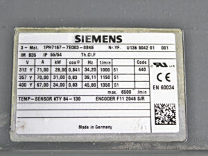 Siemens 1PH7167-7ED03-0BK6 + TEMP-SENSOR + Encoder