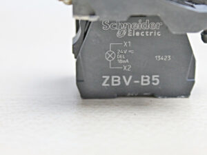 Schneider ZBV-B5 Gelbe LED 24V Beleuchtete Momenttasten + ZBE-101