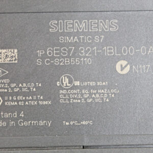 SIEMENS 6ES7321-1BL00-0AA0 SIMATIC S7 – E: 04 -used-