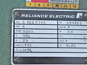 Reliance Electric G 132K/12 Servomotor