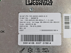 PHOENIX CONTACT QUINT-PS100-204AC/24DC/2,5 Netzteil