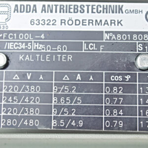 ADDA Antriebstechnik VAC FC100L-4 + Parker PGP505A0040CQ2D2NE5E3B1B1