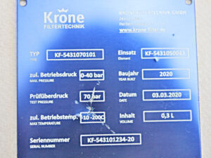 Krone KF-5431070101 Spaltrohrfilter -unused-