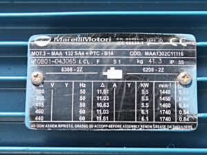 Stiebel Getriebebau K055. + MarelliMotori MAA 132 SA4 + PTC – B14 -OVP/unused-