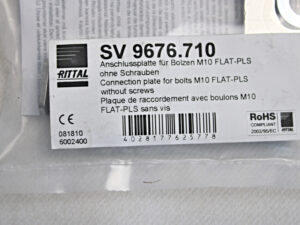 Rittal SV 9676.710 Anschlussplatte für Bolzen M10 Flat-PLS o. Schrauben -unused-