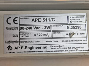AP.E-Engineering APE 511/C Electrmagnetic flow converter