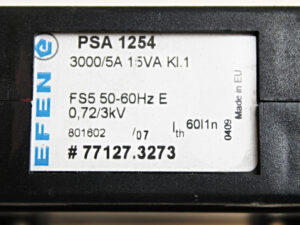 Efen PSA 1254 Aufsteckstromwandler 3000/5A 15VA Kl.1 -used-