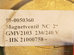 Magnetventil NC 2 GMV2103 + Magnetspule m&m 7700