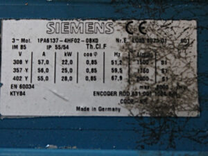 Siemens 1PA6137-4HF02-0BK0 +EBM Lüfter W2D210-EA10-05 -refurbished-