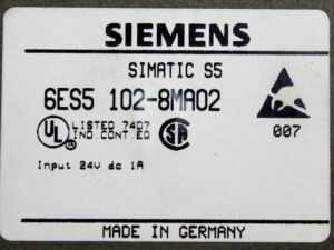 SIEMENS 6ES5102-8MA02 SIMATIC S5 – E: 3 -OVP/used-
