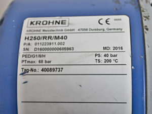 Krohne H250/RR/M40 Durchflussmesser + CH.47559-1.4404/316L -used-