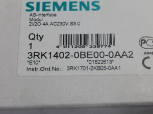SIEMENS 3RK1402-0BE00-0AA2 AS-i SlimLine Modul -OVP/unused-