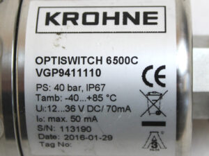 KROHNE Optiswitch 6500C VGP9411110 Füllstandschalter -unused-