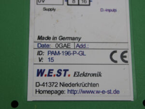 W.E.S.T. Elektronik PAM-196-P-GL V15 -used-