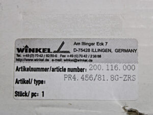 Winkel GmbH PR4.456/81.8G-ZRS / Artikelnr: 200.116.000 -OVP/unused-