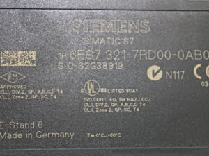Siemens 6ES7321-7RD00-0AB0 SIMATIC S7 E-Stand 06 Used