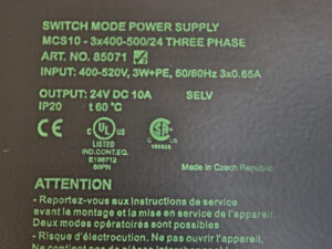 MURR MCS10 (85071) Switch Mode Power Supply -OVP/unused-