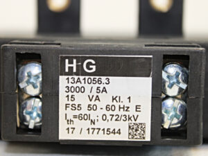 HG 13A1056.3 3000 / 5A – 15 VA Kl. 1 Stromwandler