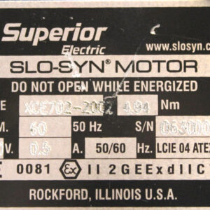 Superior Electric XCE702-2002 Slo-Syn Motor -used-