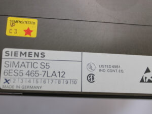 Siemens 6ES5465-7LA12 Simatic S5 – E: 01 -used-