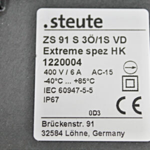 Steute ZS 91 S 3Ö/1S VD Extreme spez HK -used-