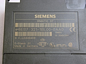 SIEMENS 6ES7321-1BL00-0AA0 SIMATIC S7-300 E1 Klappe fehlt -used-