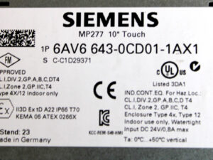 SIEMENS 6AV6643-0CD01-1AX1 SIMATIC – E-Stand: 23 -used-