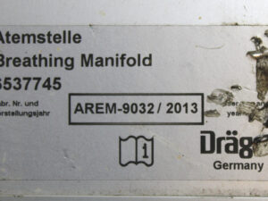 Dräger 6537745 Atemstelle Breathing Manifold -used-
