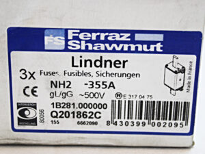 Ferraz Shawmut Lindner 1B281.000000 – 3x NH-Sicherungseinsatz -OVP/unused-
