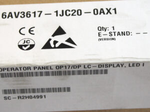SIEMENS 6AV3617-1JC20-0AX1 Operator Panel -OVP/sealed- -refurbished-
