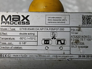 MAX PROCESS GTKB.83×90.DA.NP17A.F05/F07.000 – Stellantrieb, pneumatisch