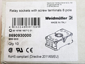 Weidmüller SRD 2C0 8690930000 8 Stk Relaissockel -OVP/unused-
