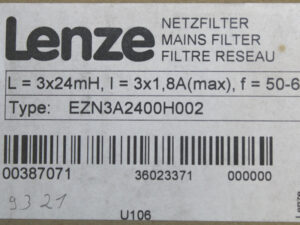 Lenze EZN3A2400H002 Netzfilter -OVP/sealed- -unused-